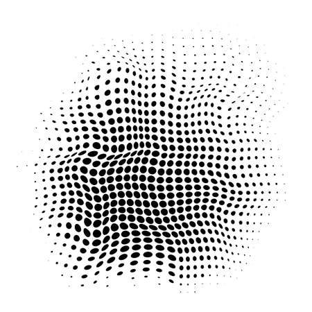 Halftone Pattern. Set of Dots. Dotted Texture on White Background. Overlay Grunge Template. Distress Linear Design. Fade Monochrome Points. Pop Art Backdrop.のイラスト素材