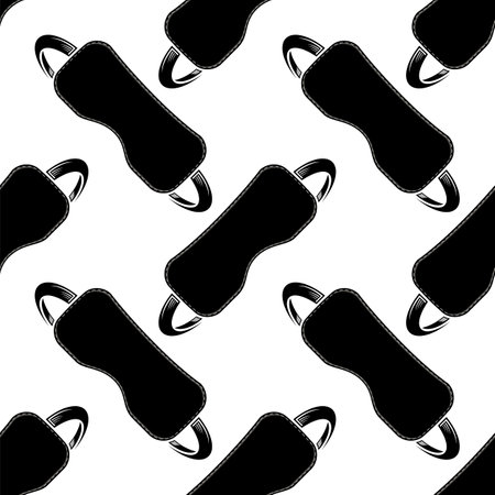 Sleep Mask Icon Seamless Pattern Isolated on White Background.のイラスト素材