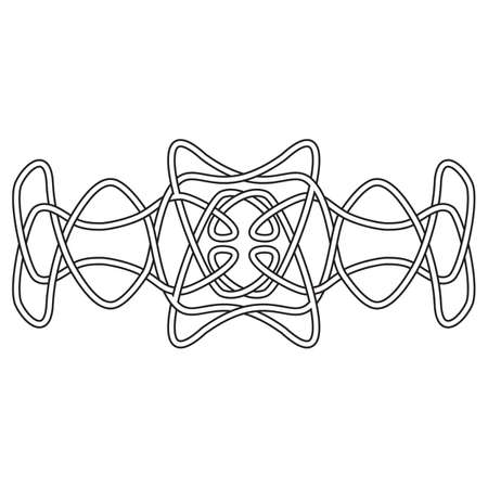Celtic Pattern Isolated on White Background. Scandinavian Design.のイラスト素材