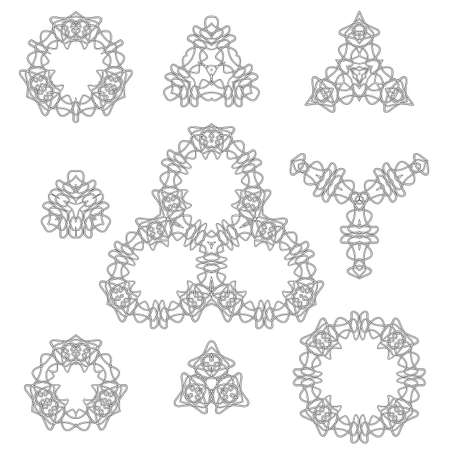 Celtic Pattern Isolated on White Background. Scandinavian Design.のイラスト素材