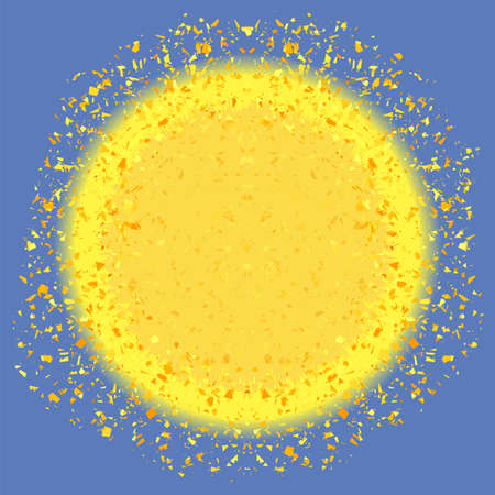 Sparkling Star, Glowing Light Explosion. Starburst with Sparkles on Blue Backgroundのイラスト素材