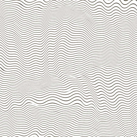 Abstract Black Line Pattern on White Backgroundのイラスト素材