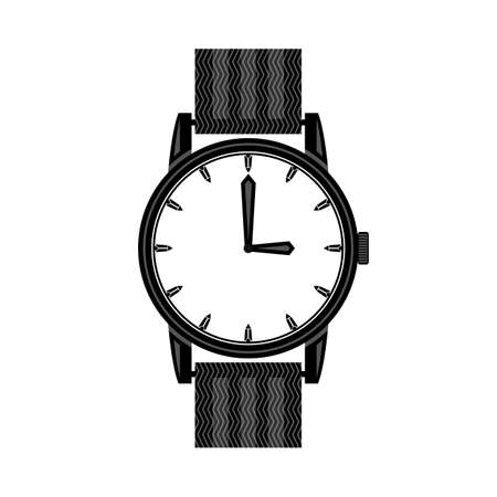 Wrist Watch Icon in Classic Design Isolated on White Backgroundのイラスト素材