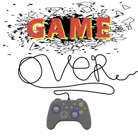 Modern Gamepad. Keypad Icon. Joystick for Gaming. Videogame Controller. Play Console Concept.のイラスト素材