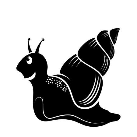 Animal Icon. Snail Logo Isolated on White Backgroundのイラスト素材