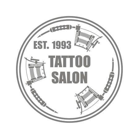 Induction Tattoo Machine Icon Isolated on White Backgroundのイラスト素材