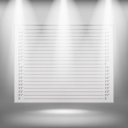Police Lineup or Police Mugshot Board on Grey Blurred Backgroundのイラスト素材