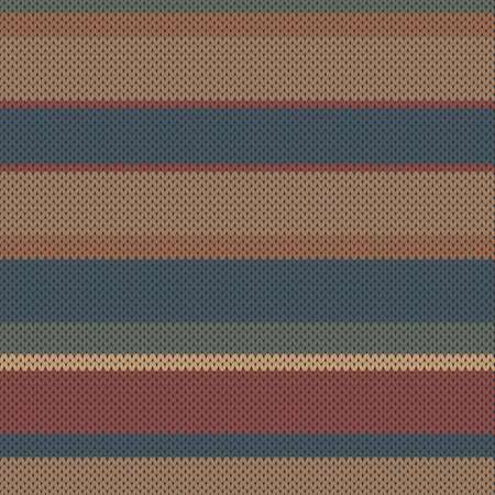 Stylish Horizontal Stripes. Geometric Knitted Texture . Wollen Pullover Tricot Print. Winter Fabric Patternのイラスト素材