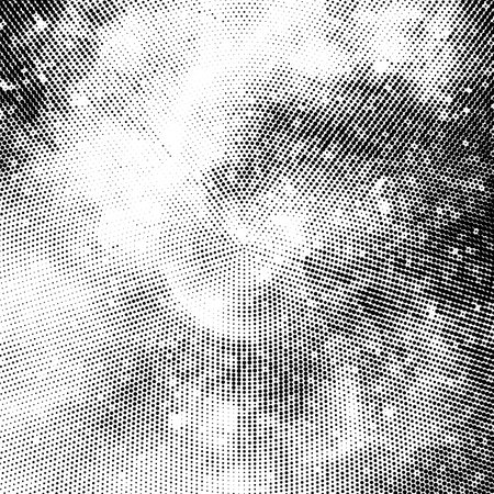 Halftone Pattern. Set of Dots. Dotted Texture on White Background. Overlay Grunge Template. Distress Linear Design.のイラスト素材