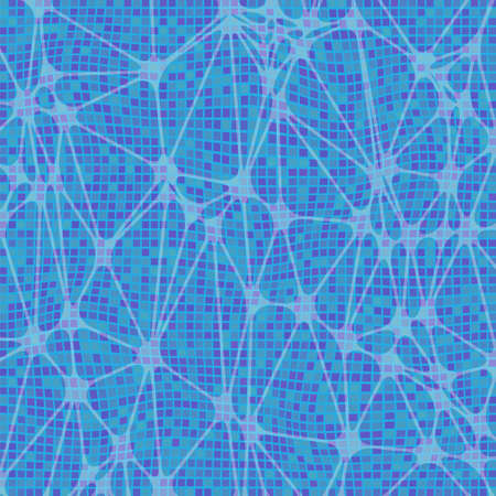 Swimming Pool Texture. Transparent Wave Surface Reflect. Blue Mosaic Background.のイラスト素材