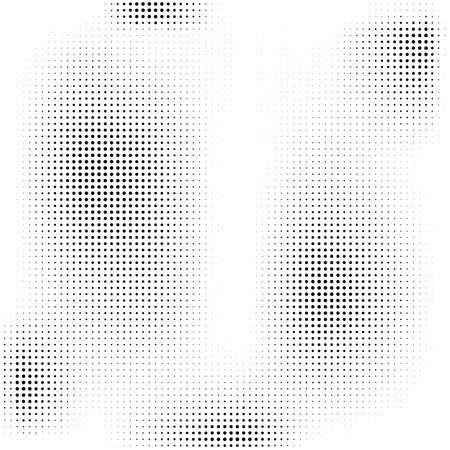 Halftone Pattern. Set of Dots. Dotted Texture on White Background. Overlay Grunge Template. Distress Linear Design. Fade Monochrome Points. Pop Art Backdrop.のイラスト素材