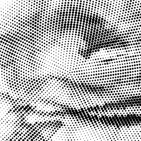 Halftone Pattern. Set of Dots. Dotted Texture on White Background. Overlay Grunge Template. Distress Linear Design. Fade Monochrome Points. Pop Art Backdrop.のイラスト素材