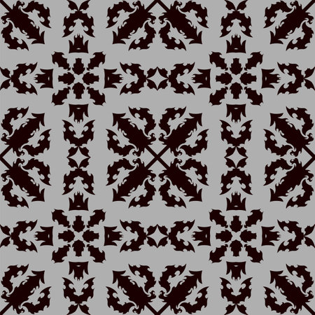 Trident Silhouette Seamless Pattern Isolated on White Background.のイラスト素材