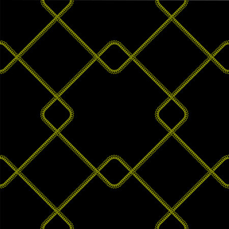 Gold seamless pattern with hand drawn chain. Perfect for wallpapers, web page backgrounds, surface...