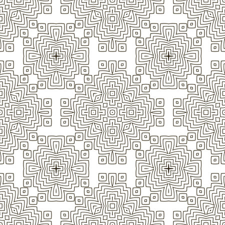 Line Icon Seamless Pattern Isolated on White Background.のイラスト素材