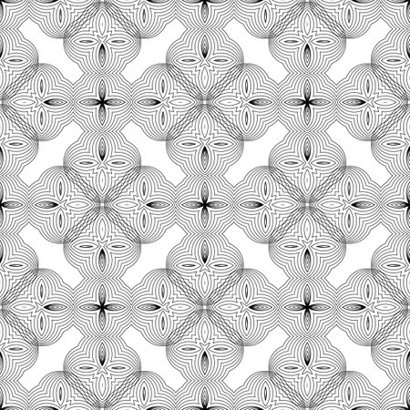Line Icon Seamless Pattern Isolated on White Background.のイラスト素材
