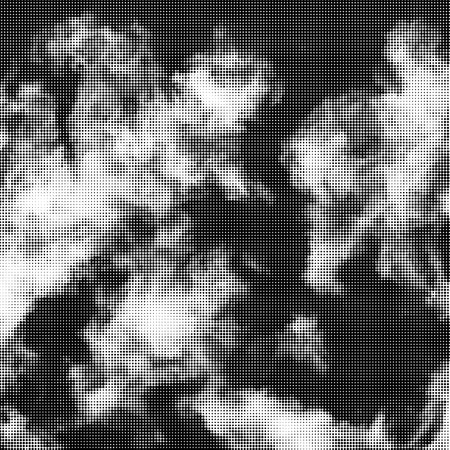 Vector Halftone Pattern. Set of Dots. Dotted Texture on White Background. Overlay Grunge Template. Distress Linear Design. Fade Monochrome Points. Pop Art Backdrop.のイラスト素材