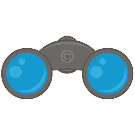 Binoculars Icon Isolated on White Background. Optical Logo.のイラスト素材