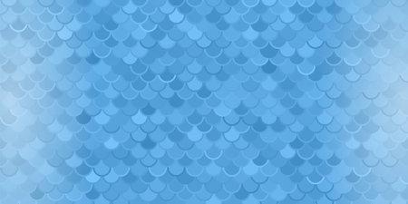 Vector blue scale snake pattern. Blue dragon scale. Fish texture. Blue skin background of reptile mermaid lizard. Oriental monster skin print.のイラスト素材