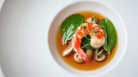 Three Traditional Grilled German Bratwurst Sausages Served on a Rustic Plate on Wooden Surface Against a Magical Sparkling Bokeh of Festive Christmas Market Lights at Night.の素材