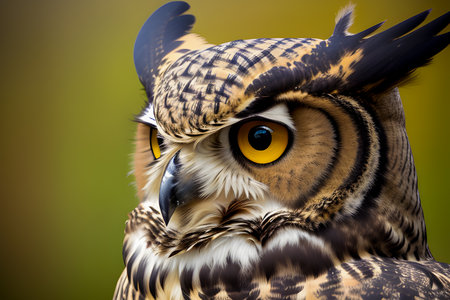 portrait of an owl created by artificial intelligenceの素材