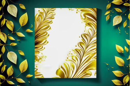 golden leaves. created by artificial intelligenceの素材