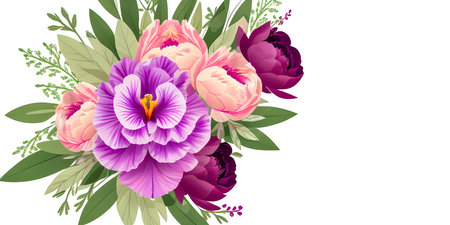 a bunker with watercolor flowers on a white background. created by artificial intelligenceの素材