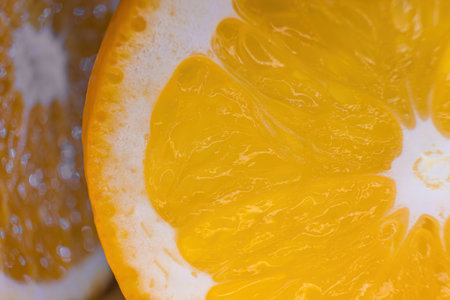 Macro photography, ripe, juicy, orange.の写真素材