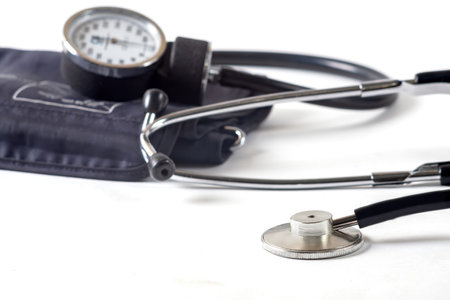 Tonometer on a white backgroundの写真素材