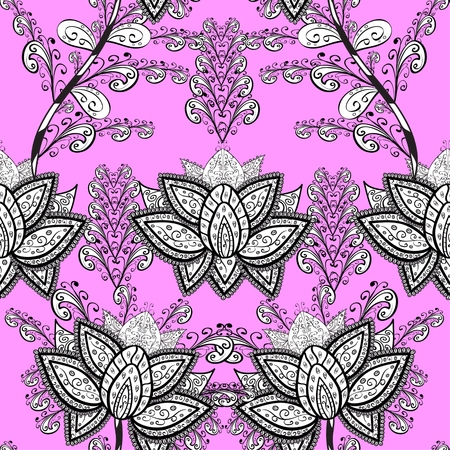 Seamless texture on pink background. Vector illustration. Seamless pattern for your design wallpapers, pattern fills, web page backgrounds, surface textures.のイラスト素材