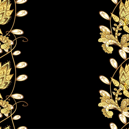 Abstract beautiful background, royal, damask ornament, vintage, rich seamless pattern, luxury, artistic vector wallpaper, floral, oldest style fashioned arabesque fabric for decoration and designのイラスト素材