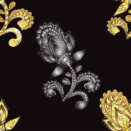 Abstract beautiful background, royal, damask ornament, vintage, rich seamless pattern, luxury, artistic vector wallpaper, floral, oldest style fashioned arabesque fabric for decoration and designのイラスト素材