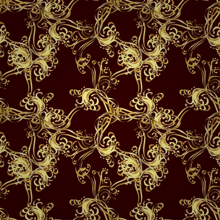 Abstract beautiful background, royal, damask ornament, vintage, rich seamless pattern, luxury, artistic vector wallpaper, floral, oldest style fashioned arabesque fabric for decoration and designのイラスト素材