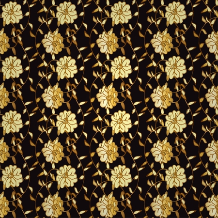 Abstract beautiful background, royal, damask ornament, vintage, rich seamless pattern, luxury, artistic vector wallpaper, floral, oldest style fashioned arabesque fabric for decoration and designのイラスト素材