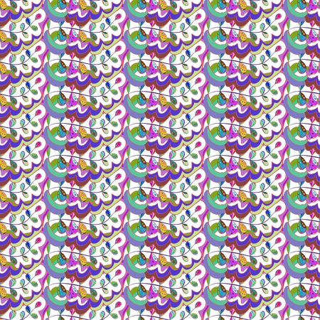 leaves seamless pattern on white background. Vector illustration.のイラスト素材