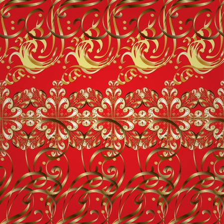Abstract beautiful background, royal, damask ornament, vintage, rich seamless pattern, luxury, artistic vector wallpaper, floral, oldest style fashioned arabesque fabric for decoration and designのイラスト素材