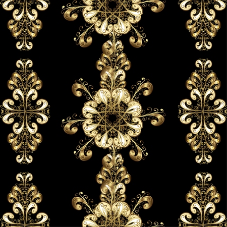 Abstract beautiful background, royal, damask ornament, vintage, rich seamless pattern, luxury, artistic vector wallpaper, floral, oldest style fashioned arabesque fabric for decoration and designのイラスト素材