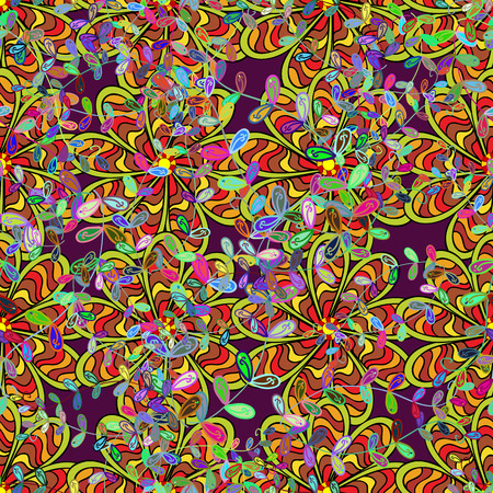 Seamless floral colorful floral background. Vector illustration.のイラスト素材