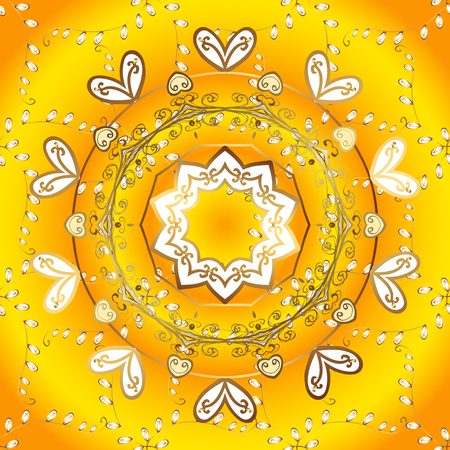 Abstract pattern in yellow, golden and yellow. Vector Illustrationのイラスト素材