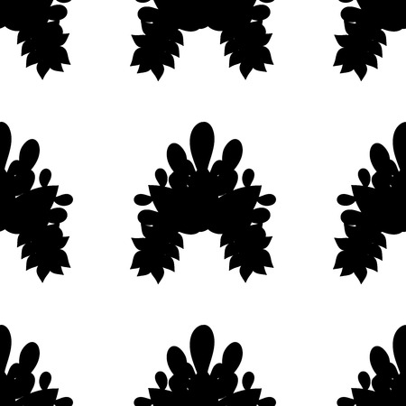 Floral seamless pattern on white background. Raster illustration.の写真素材