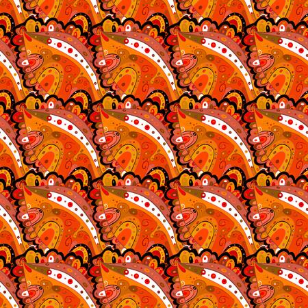 Seamless abstract hand-drawn pattern,scale background.のイラスト素材