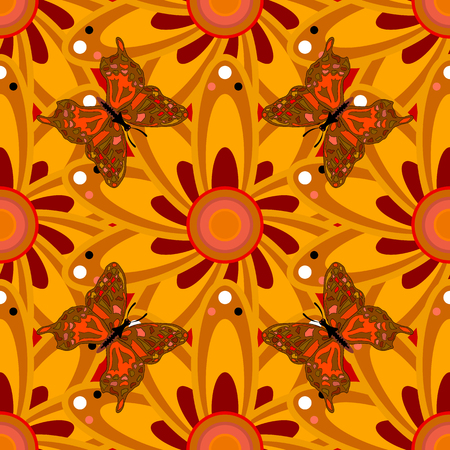 Mandalas background. Colorful elements. Vector illustration texture.のイラスト素材