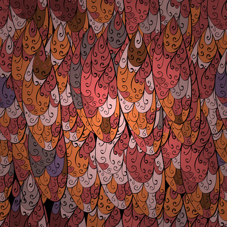 Cartoon hand-drawn doodles.Seamless pattern. Colorful detailed, with lots of objects vector background. Radial gradient shape.の写真素材