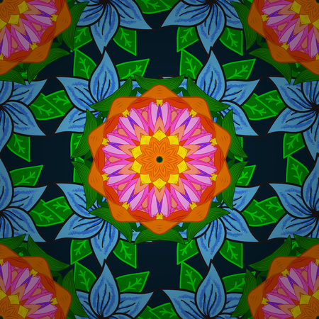 Mandalas background. Vector illustration texture. Colorful elements. Radial gradient shape.のイラスト素材