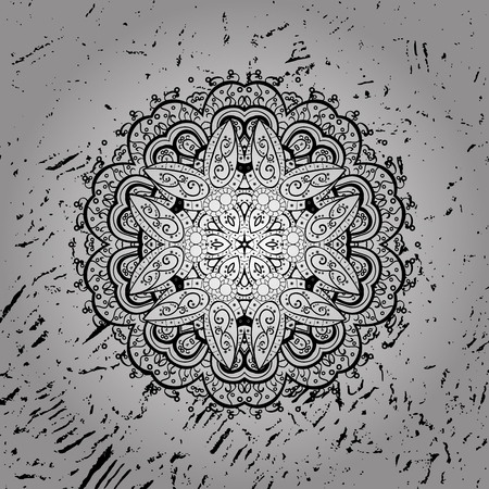 Classic golden pattern. Traditional orient ornament. Classic vintage background. Pattern on white background with golden elements.の写真素材