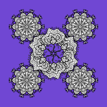 Blow snow texture pattern on white background. Winter mood background. Winter weather. Abstract snowstorm with violet snowflakes. Winter background. Windstorm.のイラスト素材