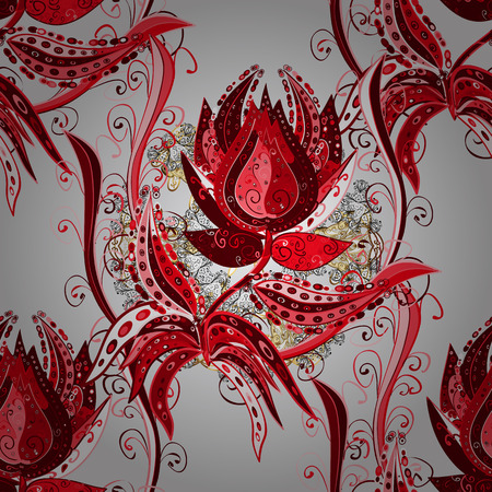 Vector floral pattern for wedding invitations, greeting cards, scrapbooking, print, gift wrap, manufacturing fabric and textile. Elegant seamless pattern with decorative flowers in colors.のイラスト素材