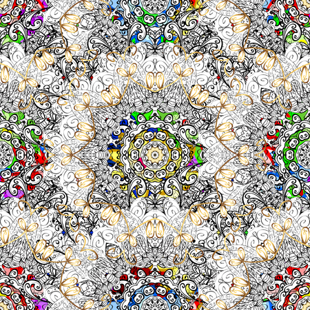 Motley seamless pattern. Vector abstract flower background. Pretty floral print with small flowers.のイラスト素材