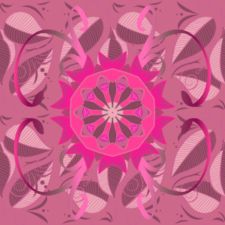 Seamless pattern with floral motif. Seamless floral pattern with flowers, watercolor. Vector flower illustration.のイラスト素材