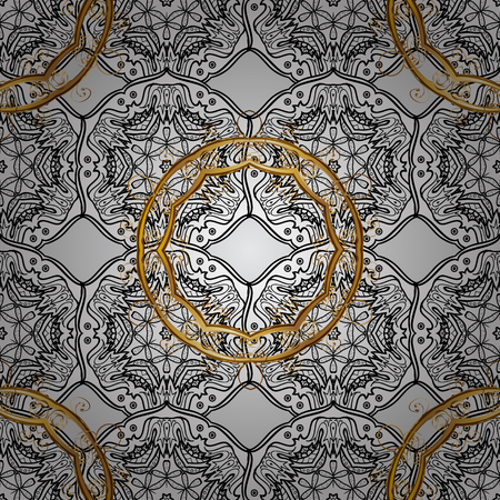 Gold template vector illustration design vintage for card, sketch, wrapping and textile.のイラスト素材